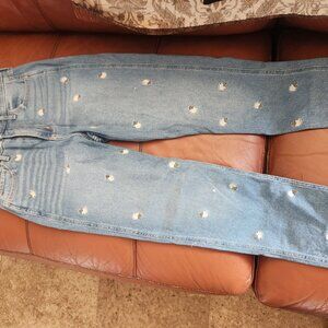 Hollister flower jeans